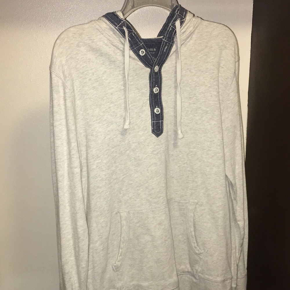 Off white Long Sleeve Shirt w/ hood